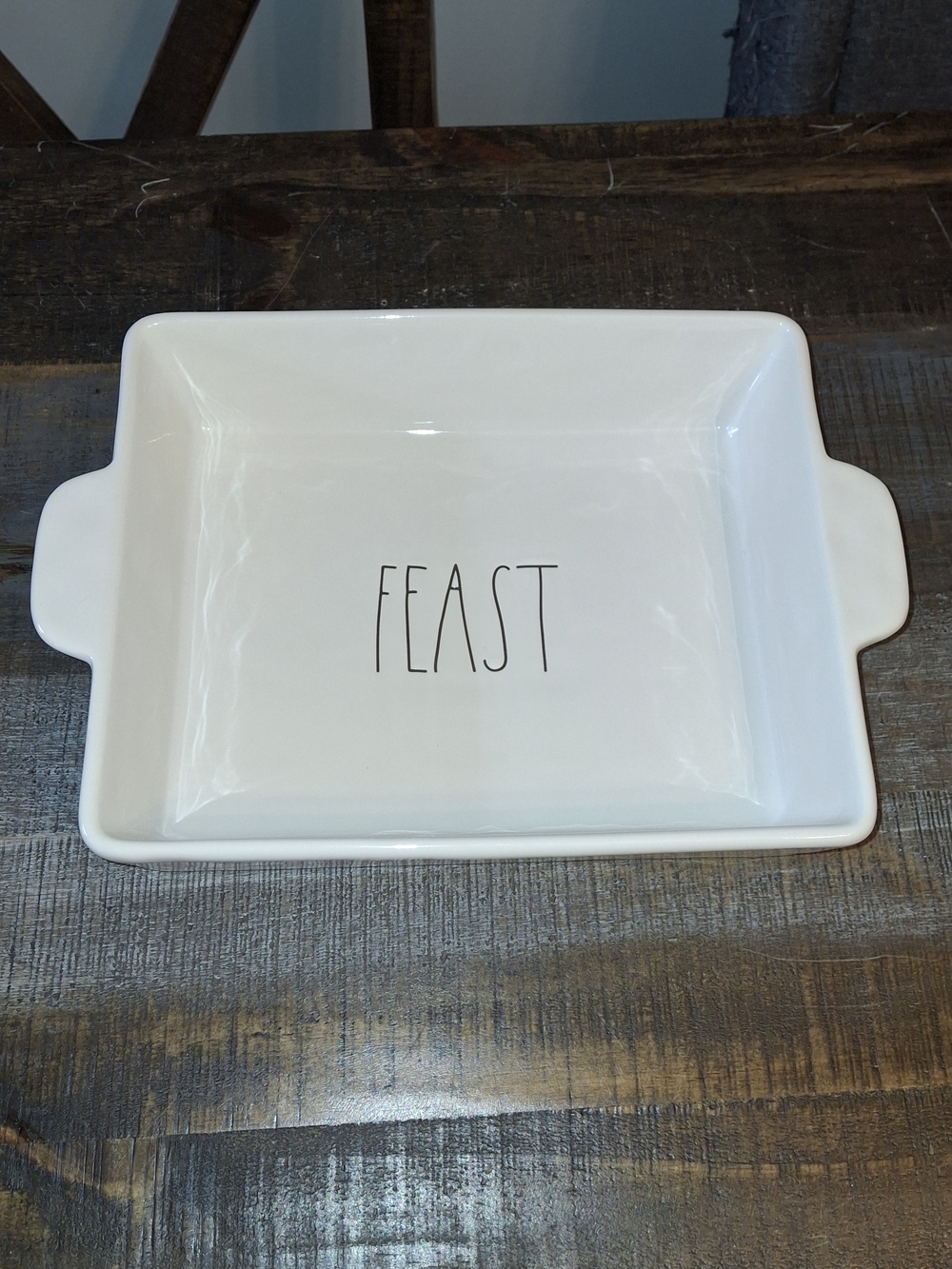 Rae Dunn FEAST Ceramic Baking Dish